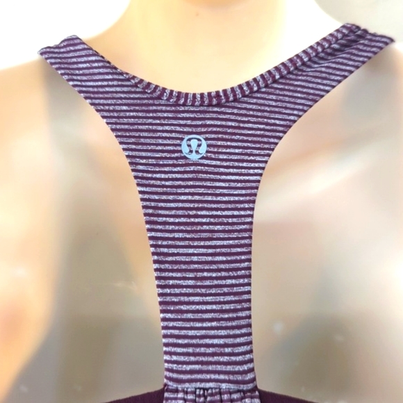 Lululemon Turbo Tank Tonka Stripe Bordeaux Drama - Picture 14 of 16
